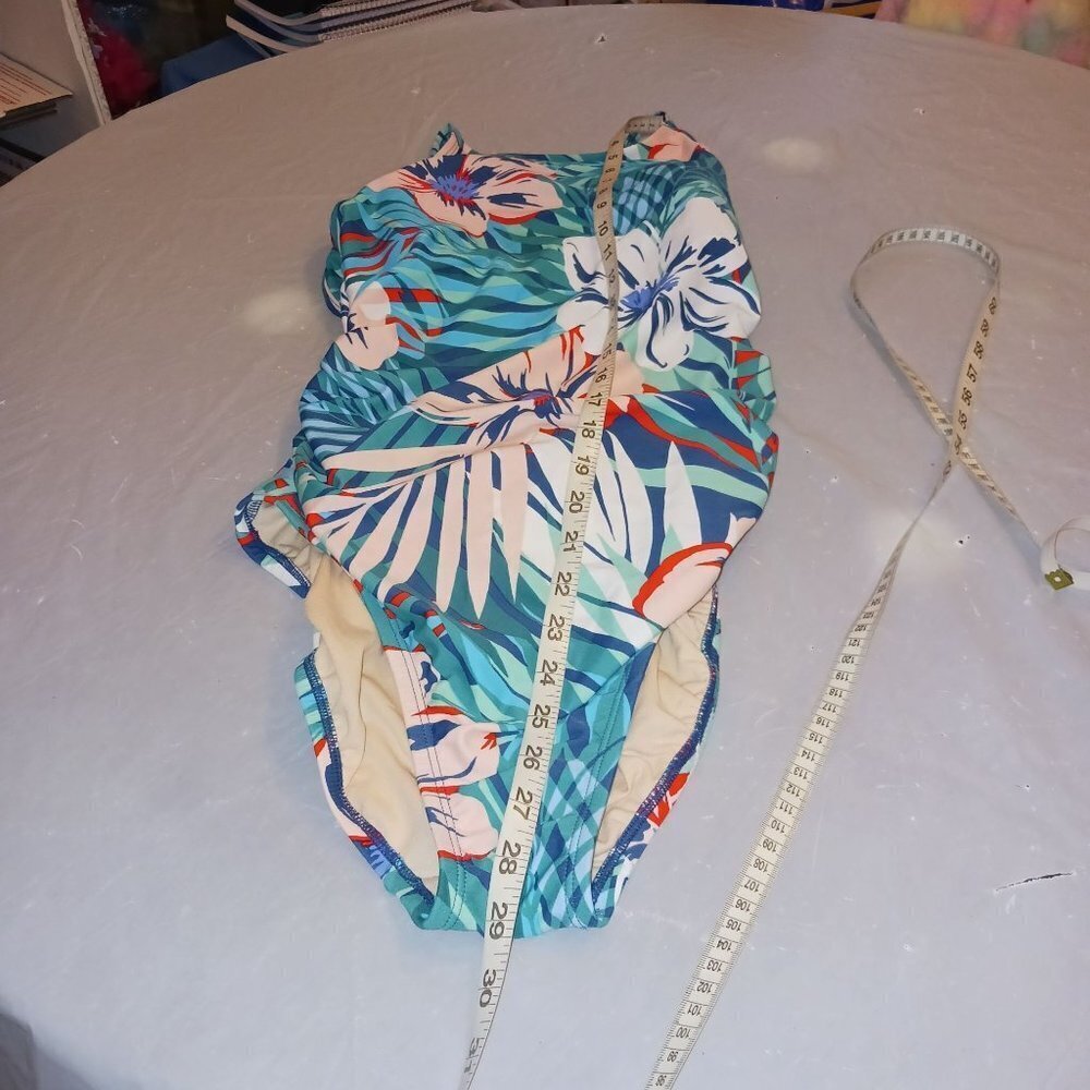 Kona Sol womens floral criss cross back closure one piece swim suit size… - Picture 6 of 9